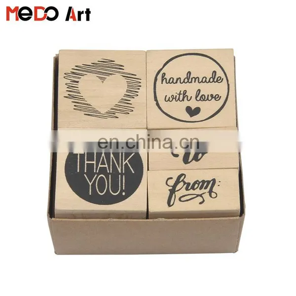 5pcs Card Making Kids Rubber Stamp Printer Stamp Ink Pad