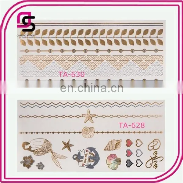 Temporary Colorful Tattoo Metallic Flash Tattoos photo-6