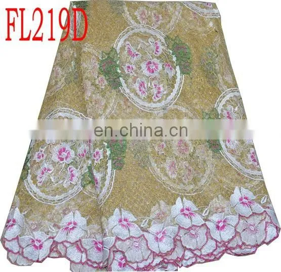 Sales Well African Swiss Embroidery Lace(FL219C)high Quality/best Price/in Stock/fashion Style/beautiful/multi Color photo-4