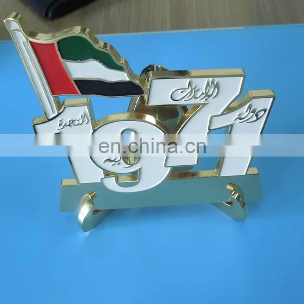 New Design Trophy Stand Custom Letter 1971 Logo Use for Uae Trophy Award