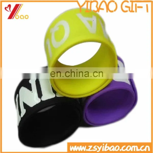 Silicone 100% Slap Bracelet /wristband Printing Custom Logo photo-4