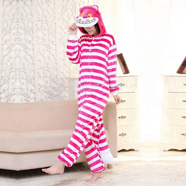 Cartoon Flannel Conjoined Polyester Parent-Child Pajamas photo-3
