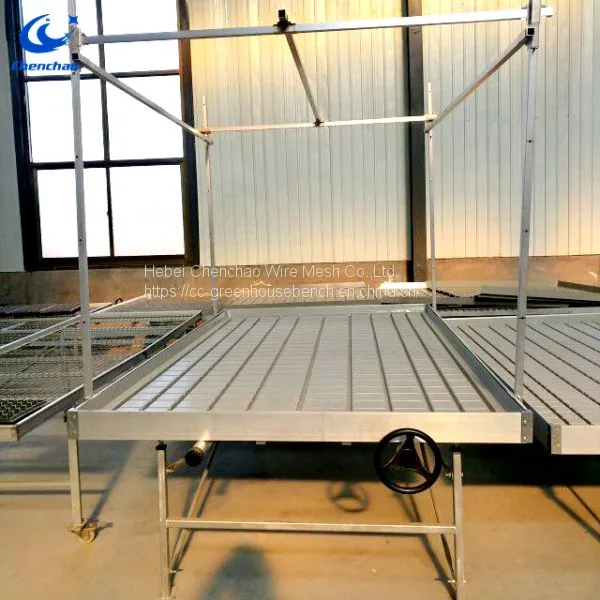Movable Table Good Greenhouse Ebb Flow Rolling Table for Planting photo-3