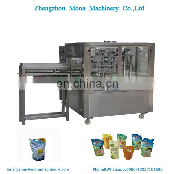 Stainless Steel Jelly Rotary Tea,Liquid Spout Pouch/Stand-up Bag Filling Packaging Machine Price photo-4
