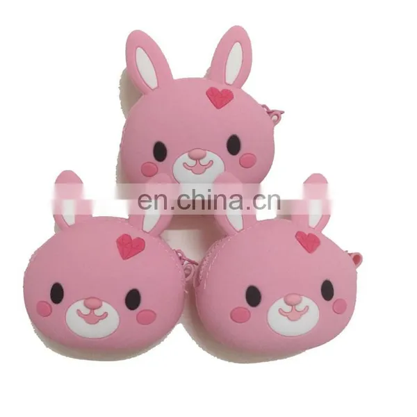 Women Girls Bunny Coin Purse Cartoon Silicone Rabbit Change Purse Change Coin Wallet Bag photo-4