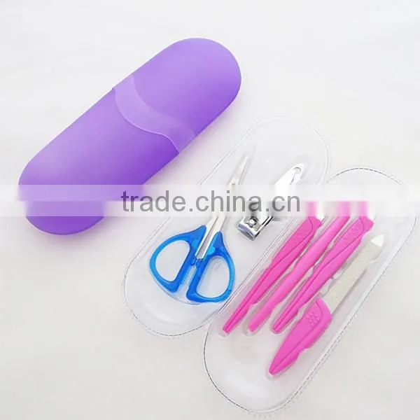 6pcs Nail Care Set Glasses Case Plastic Manicure Set photo-5