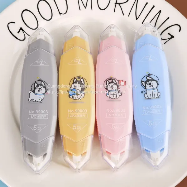 Korean Correction Tape With Double Tips 7mm and 5mm Kawaii Design Corgi Image Correction Tape photo-2