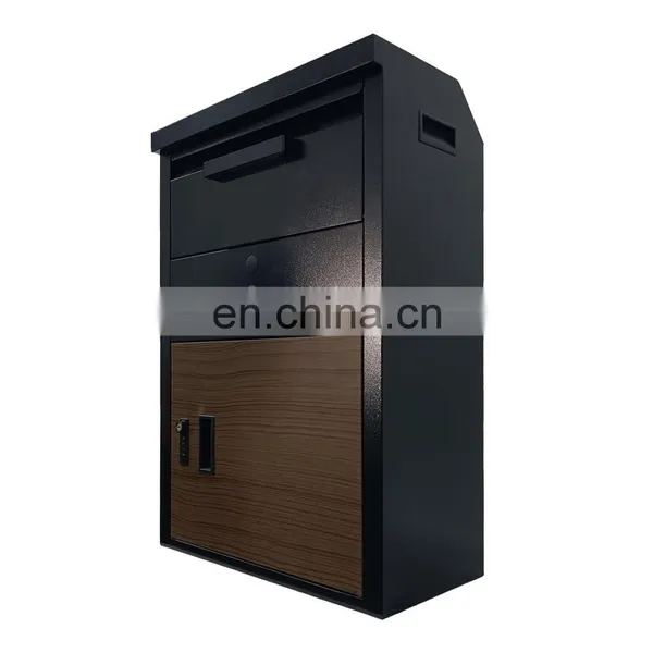 Home Large Package Waterproof Outside Metal Steel Letter Mail Mailbox Post Wall photo-2
