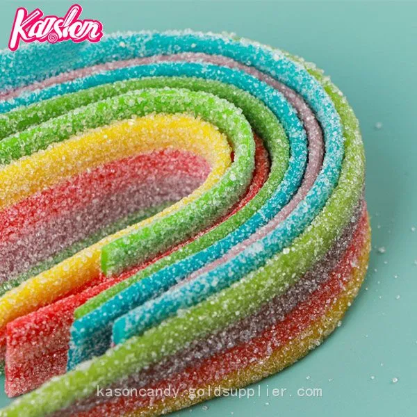 Good Quality Fruit Flavors Sour Belt Gummy Candy photo-4