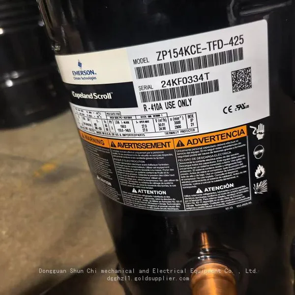 COPELANDVortex Refrigeration Compressor Air Conditioning Industrial Refrigerator ZP154KCE-TFD-425 photo-1