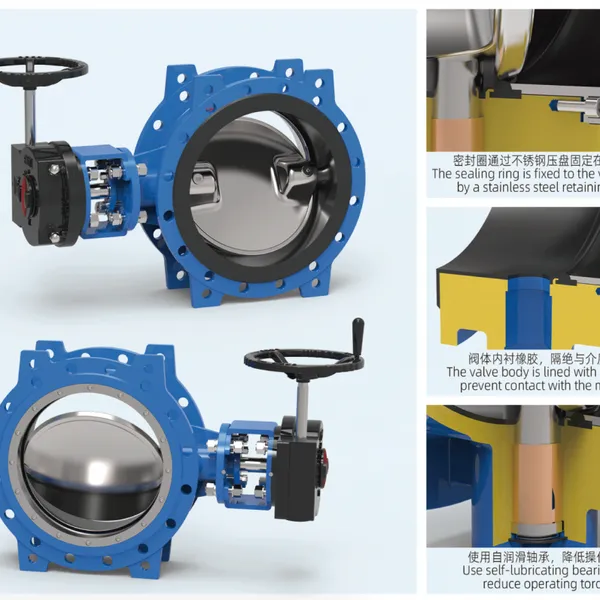 High Temperature Double Eccentric Butterfly Valve With Metal Seat for Steam Service photo-2