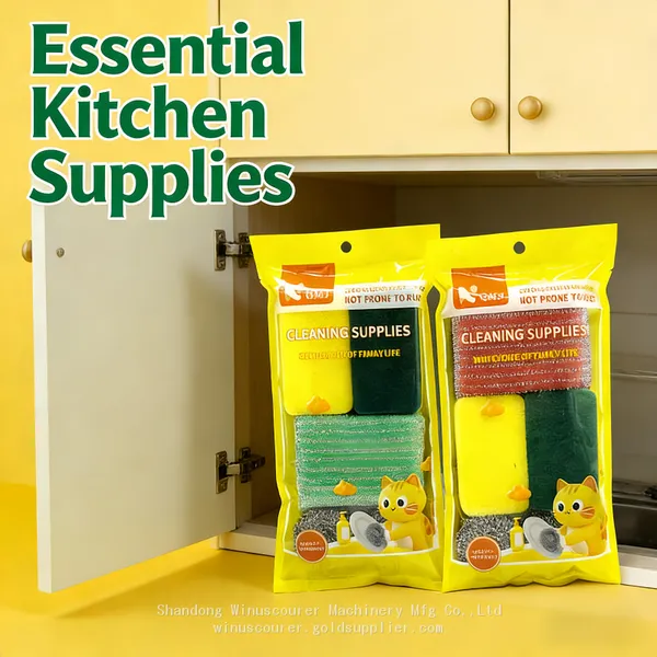 Wholesale Scouring Pad Sponge Set Dish Washing Scourer Sponge Pad Stainless Steel Scourer