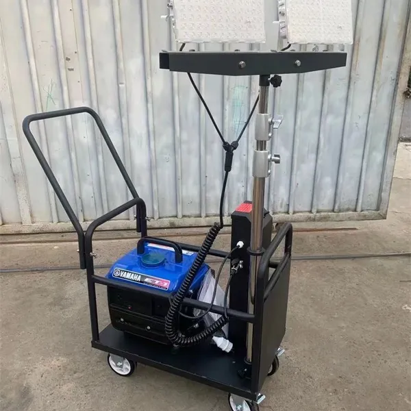 Portable Mobile Lighting Tower Carbon Fiber Telescopic Rod Emergency Flood Light With Bluetooth APP Remote Control