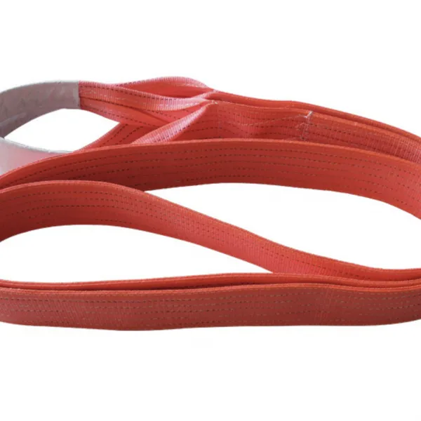 Steel Pipe Handling Flat Webbing Sling 8 Ton with Triangle Choker Fittings
