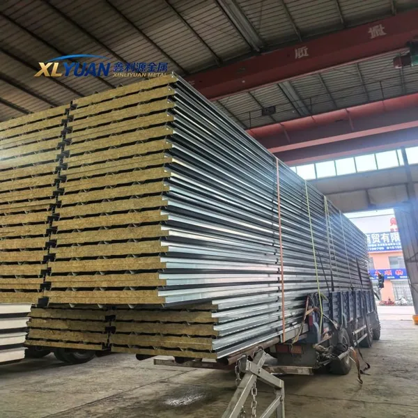 Rock Wool Sandwich Partition Panel With Non-Combustible Core for In-Plant Offices and Mezzanine Walls