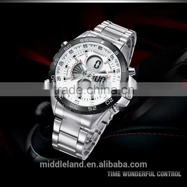 2015 Youngs Wristwatch / White Youngs Watch / Simple Youngs Watch Dial and Stainless Steel Band MIDDLELAND Watch Manufacturer photo-2