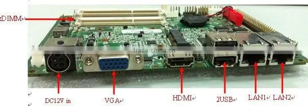 Embedded motherboard with onboard intel cpu