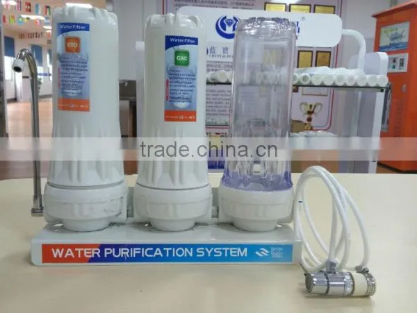 Activated Carbon Type Countertop High Quality 3 Way Stainless Steel Water Purifier Faucet photo-4