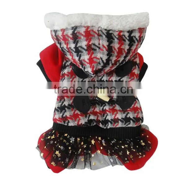Nordic Style Plovers and Down Four Feet Warm Red Dog Clothing photo-5