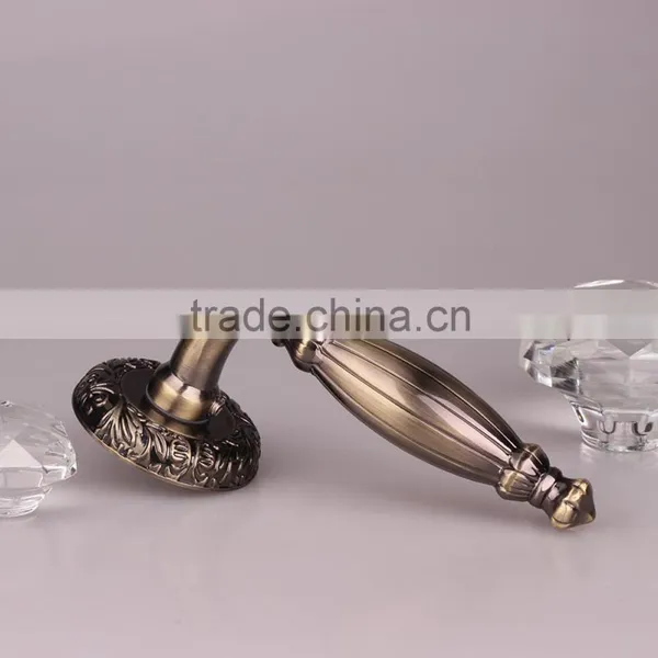 H57-23AB Entrance New Design Safety Rosette Door Lock With Silding Safety Lock AB Handle photo-3