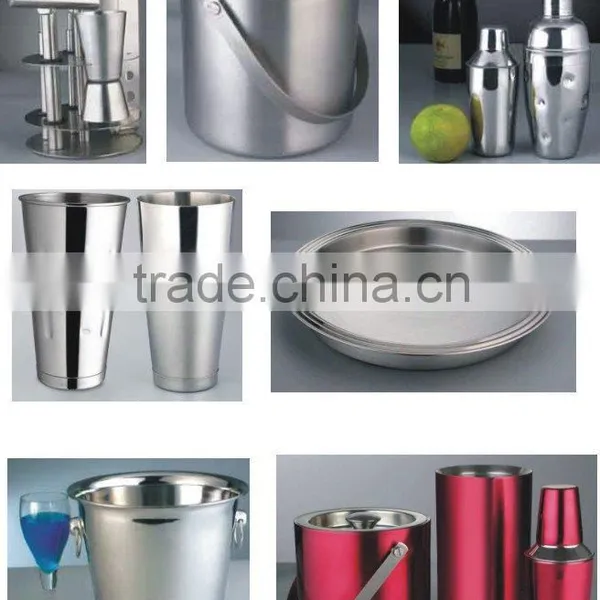 Stainless Steel Barware Products/Ice Buckets/cocktail Shakers/Bar Tray