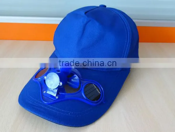 Custom Blank Blue Baseball Solar Fan Cap photo-5