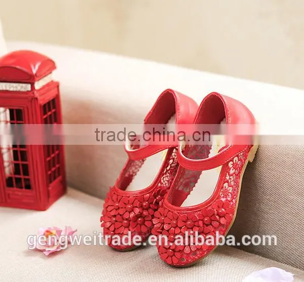Cute Princess Wholesale Girls Shoes Sweet Girl Flower High Heel Flower Shoes photo-5