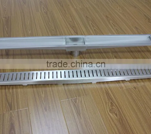 Sloped Stainless Linear Shower Drain. Floor Drain With Vertical Waste photo-2