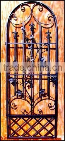 Wrought Iron Wine Cellar Door With Glass,pre Hung photo-3