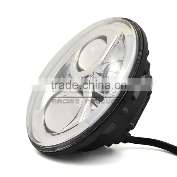 BJ-HL-017 Recommended "DOT SAE E9" Round 7" Motorcycle Motorbike LED Projector HID Headlights For Harley Headlight photo-3