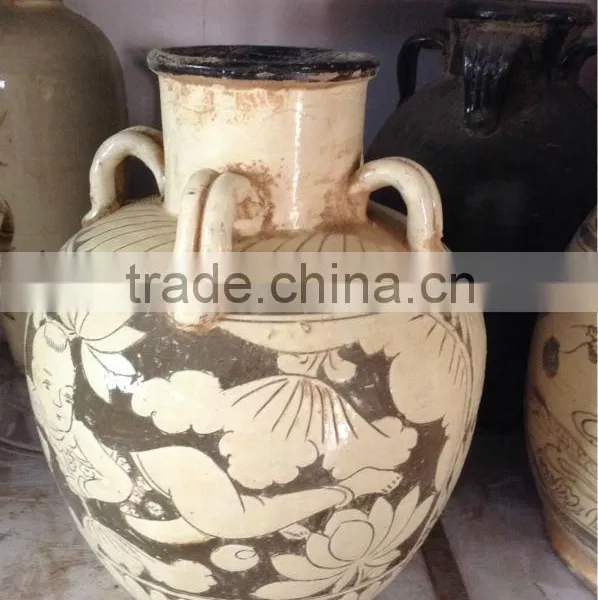 Antique Ceramic Home Decorations Owl and Vase