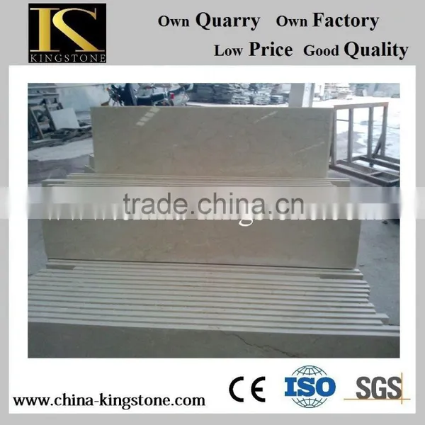 on Sale Building Construction Materials Natural Stone Beige Stairs Marble Stair for Hotel Floor