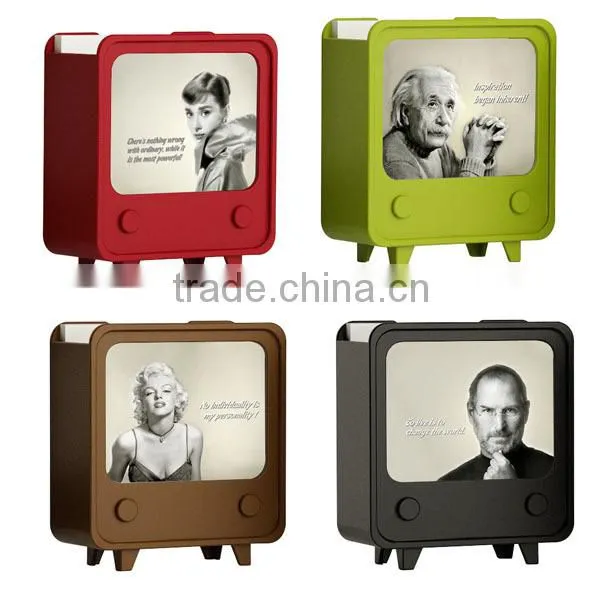 Promotional Memo Holder/ Name Card Holder Plastic Cube Memo Clip