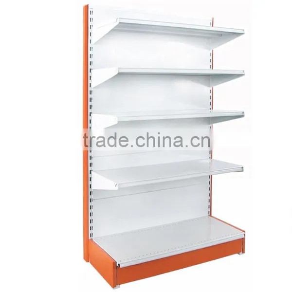 Supermarket Grocery Store Shelves With Perforated Panel