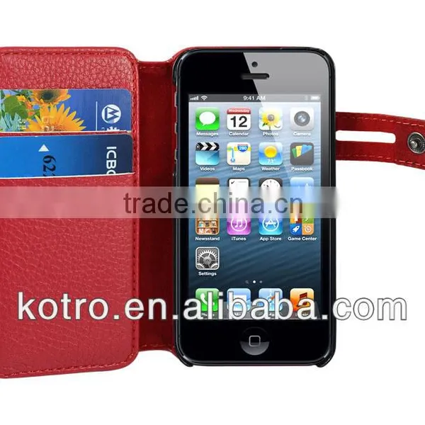 ODM Factory High Quality Leather Cases for Iphone5 Iphone 5s Iphone 5c