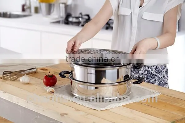Thick Bottom Non Stick 2layer Induction Cooker Steamer Pot photo-3