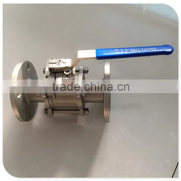 PN16 3-PC Stainless Steel Flanged Ball Valve DN32