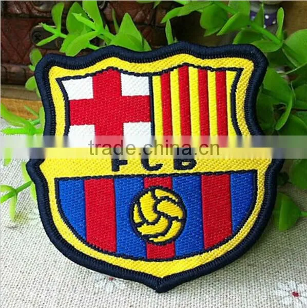 Bassar Logo Football Soccer Iron On Jacket Patch Crest Woven Badge 7cm*6.5cm Christmas DIY Gift Card Decor