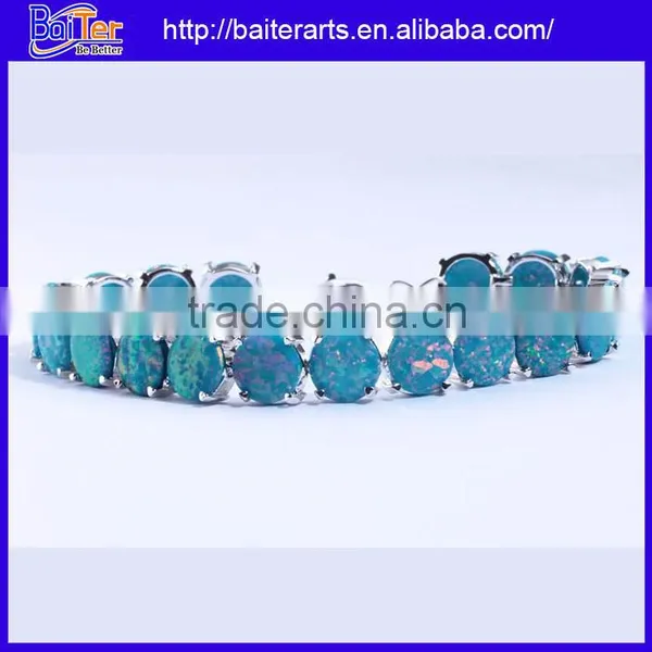 Elegant Women's Jewelry White Fire Opal Gemstone Bracelet Wholesale photo-6