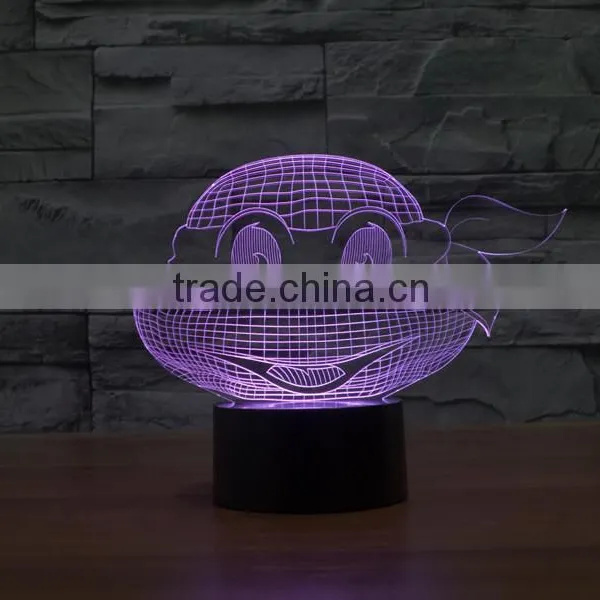 3D LED Lamp Light USB Teenage Mutant Ninja Turtles Colorful Night Light for Wedding Deco Innovative Christmas Gift Present photo-6