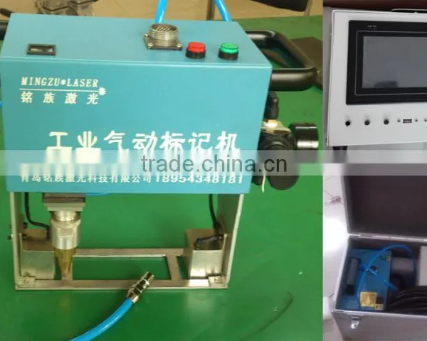 2014 China New Machinery Low Price Cnc Dot Pin Flange Nameplate Pneumatic Handheld Marking Machine photo-2