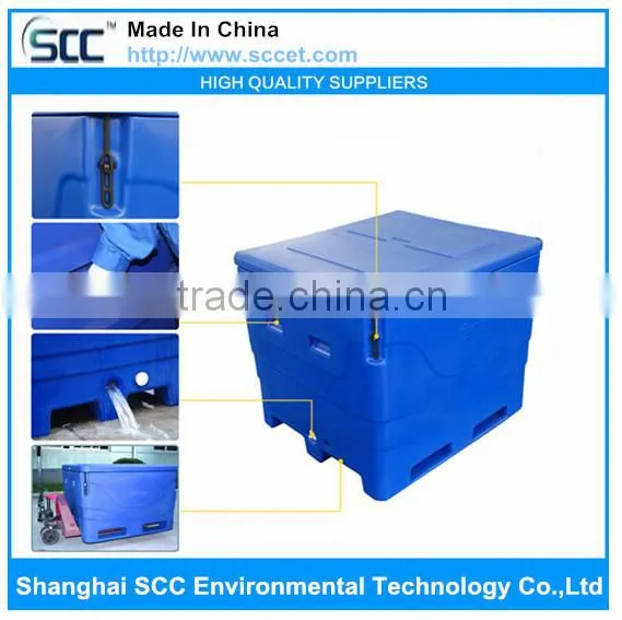 Blue Color LLDPE Fish Transport Totes, Plastic Fishing Totes 1000L photo-3