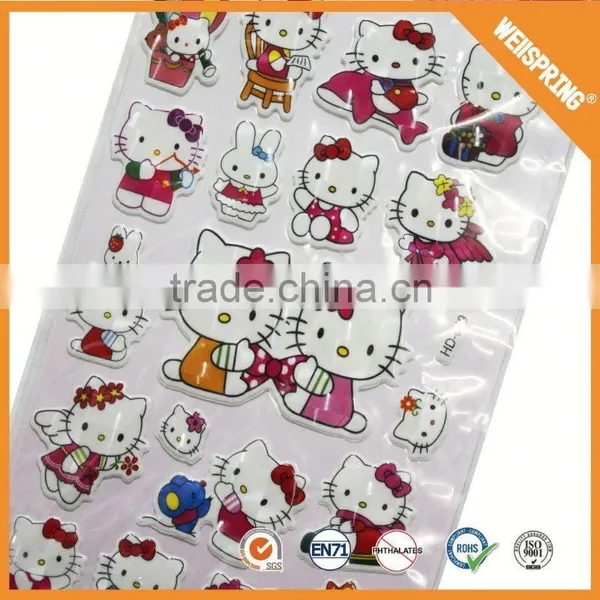 Modern Cartoon Puffy Sticker Key Chain Kids Puffy 3d Stickers photo-3