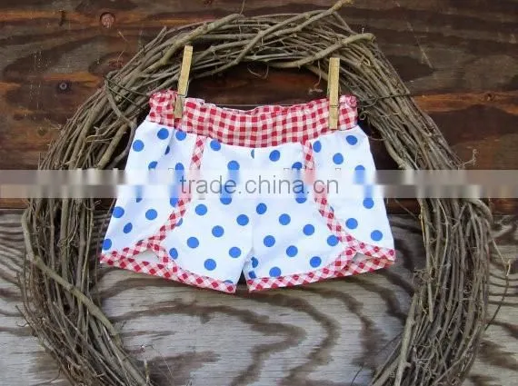 (CS832#white)girl Summer Outfit 2pc Short Sets With Polka Dot Printing Woven Short Sets photo-3