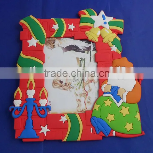 Christmas gifts 2015 soft pvc picture frame Santa Claus picture frame