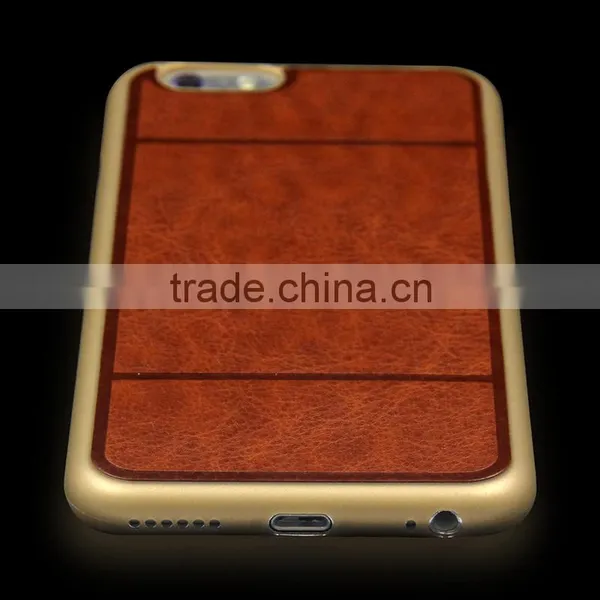 Slim Mobile Phone Back Cover Leather Case for IPhone 6/6S photo-4