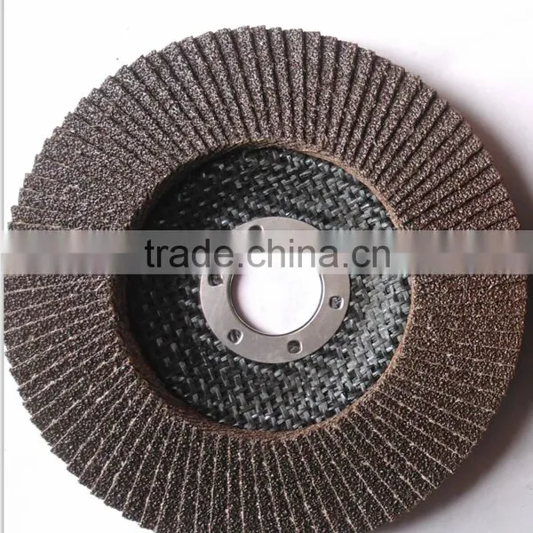 4-7 Inch Calcine Aluminum Oxide Abrasive Flap Disc With Fiberglass Backing Plate