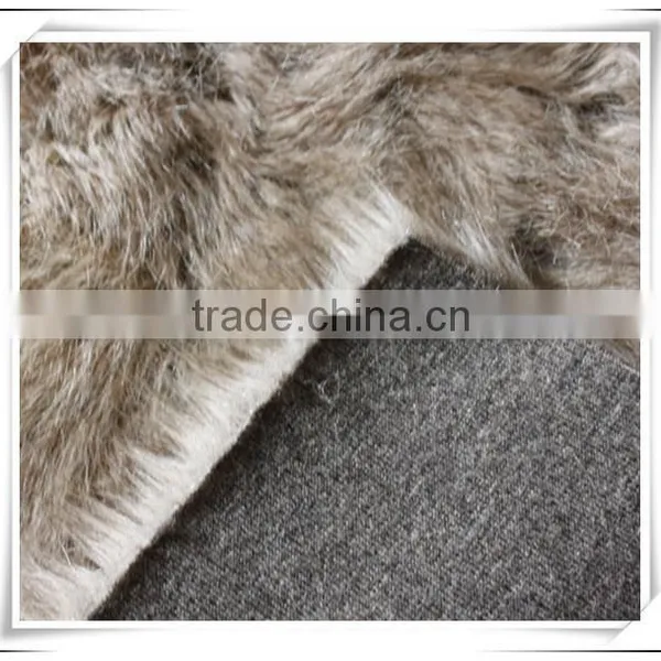 RY15092113 Long Pile Brown Fake Fur Fabric photo-5