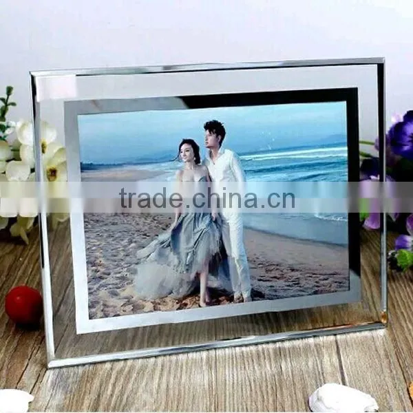 2016 New Style Acrylic Photofunia/photo Frame Simple Acrylic Glass Design Photo Frame Withlear Square