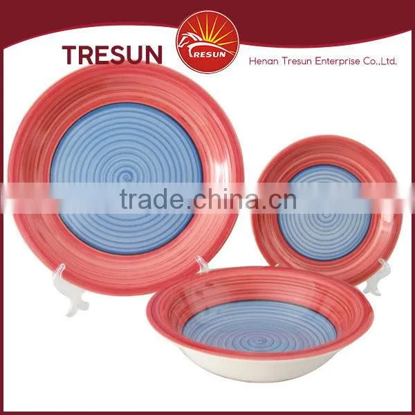 Round Shape 18pcs Handpainted Ceramic Dinnerware/stoneware Dinnerset Tableware Made in China photo-2